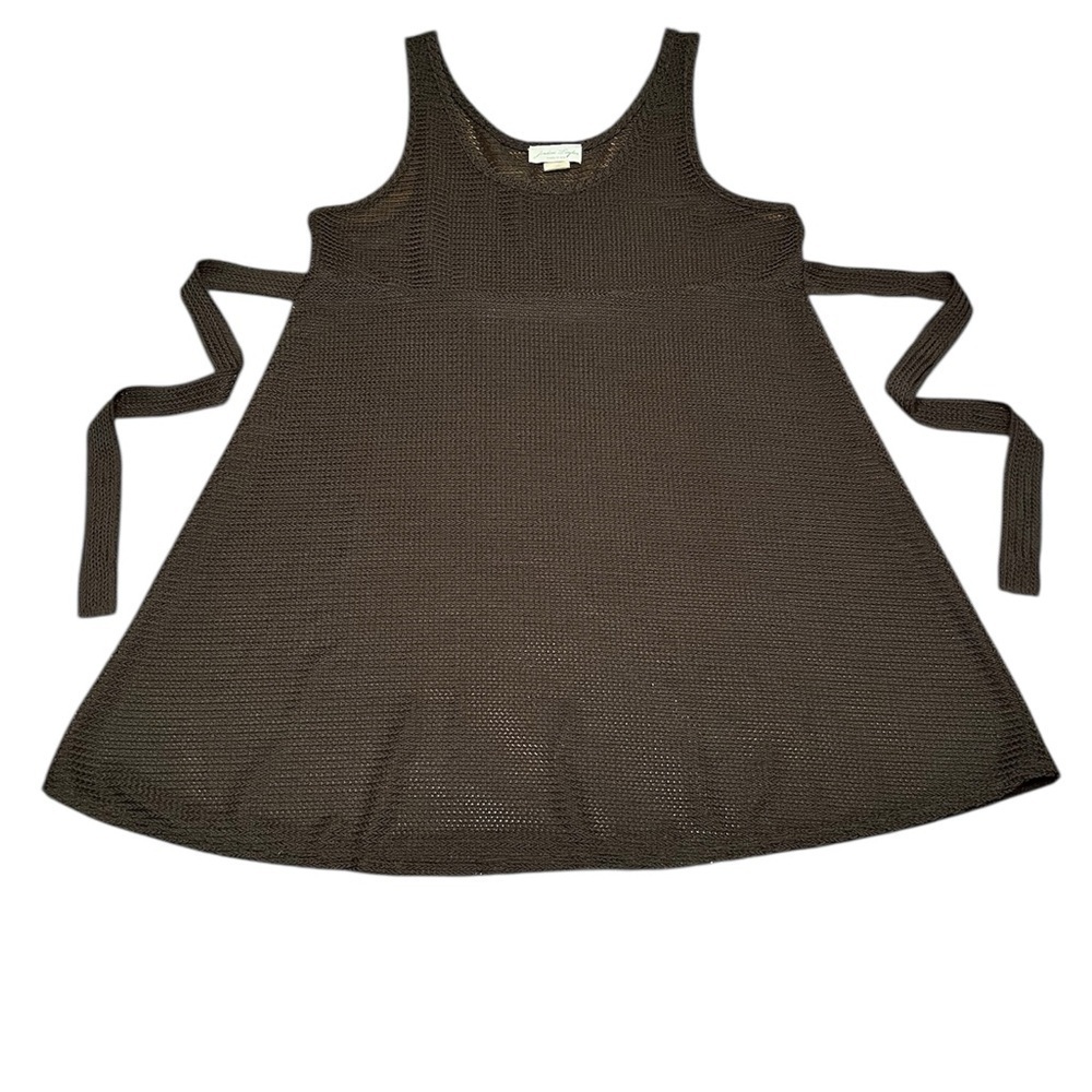 Jordan Taylor Black Tie Back Knit Swim Coverup Size XL